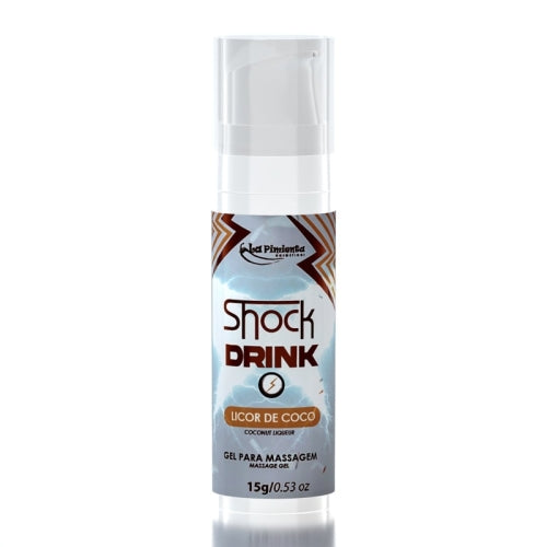GEL VIBRADOR LÍQUIDO SHOCK DRINK LICOR DE COCO 15g