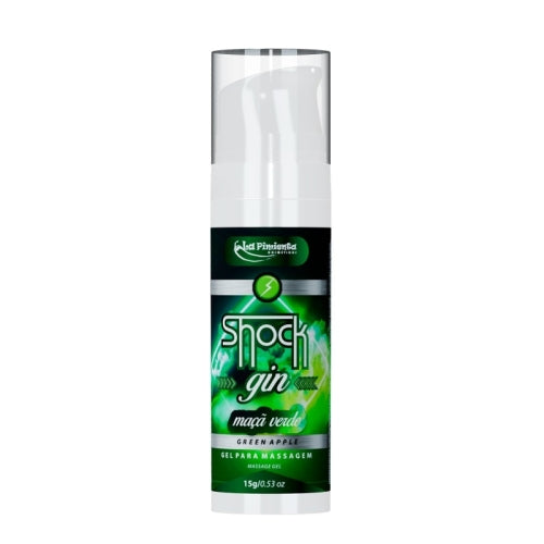 GEL VIBRADOR LÍQUIDO SHOCK GIN - MAÇÃ VERDE 15g