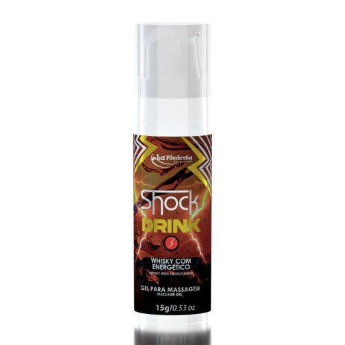 GEL VIBRADOR LÍQUIDO SHOCK DRINK WHISKY COM ENERGÉTICO 15g