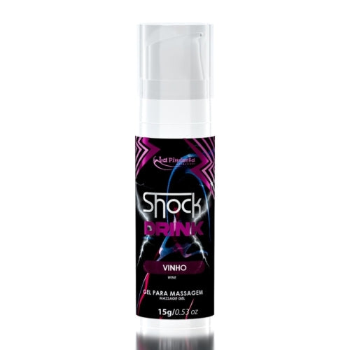 GEL VIBRADRO LÍQUIDO SHOCK DRINK VINHO 15g