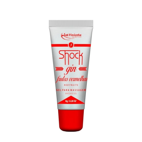 GEL VIBRADOR LÍQUIDO SHOCK GIN - FRUTAS VERMELHAS 8g