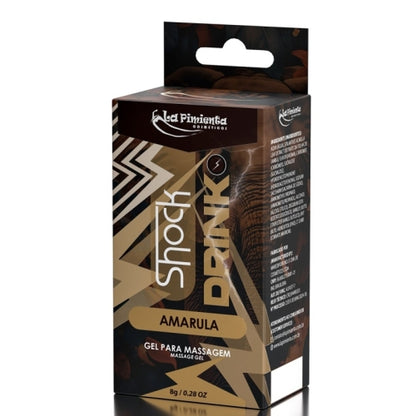 GEL VIBRADOR LÍQUIDO SHOCK DRINK AMARULA 8g