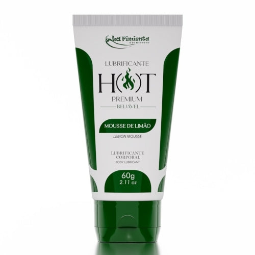 LUBRIFICANTE CORPORAL HOT PREMIUM - MOUSSE DE LIMÃO