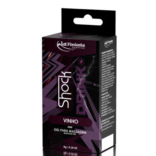 GEL VIBRADOR LÍQUIDO SHOCK DRINK VINHO 8G