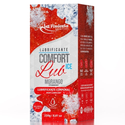 LUBRIFICANTE ÍNTIMO COMFORT LUB - ICE MORANGO 250g