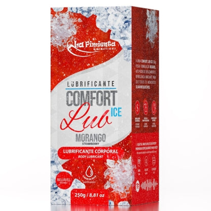 LUBRIFICANTE ÍNTIMO COMFORT LUB - ICE MORANGO 250g