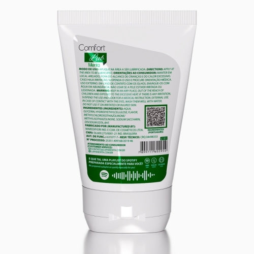 LUBRIFICANTE CORPORAL COMFORT LUB - MENTA 120g