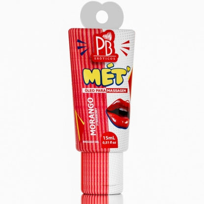 ÓLEO BEIJÁVEL MÉT MORANGO 15mL