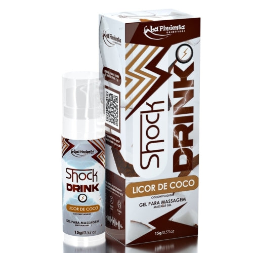 GEL VIBRADOR LÍQUIDO SHOCK DRINK LICOR DE COCO 15g