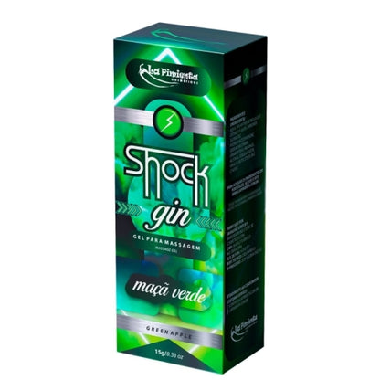 GEL VIBRADOR LÍQUIDO SHOCK GIN - MAÇÃ VERDE 15g