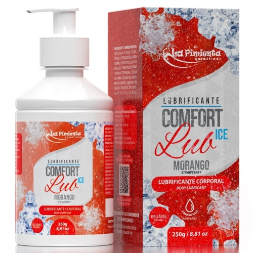 LUBRIFICANTE ÍNTIMO COMFORT LUB - ICE MORANGO 250g