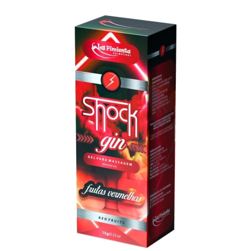 GEL VIBRADOR LÍQUIDO SHOCK GIN - FRUTAS VERMELHAS 15g