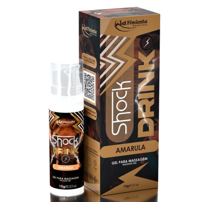 GEL VIBRADOR LÍQUIDO SHOCK DRINK AMARULA 15g