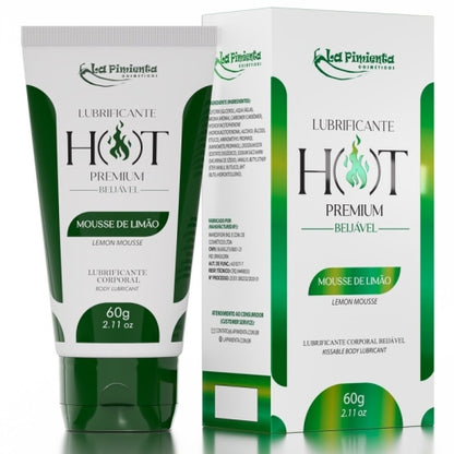 LUBRIFICANTE CORPORAL HOT PREMIUM - MOUSSE DE LIMÃO