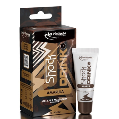 GEL VIBRADOR LÍQUIDO SHOCK DRINK AMARULA 8g