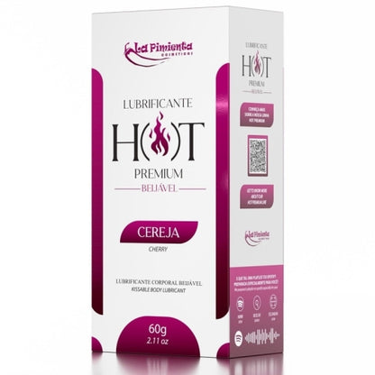 LUBRIFICANTE CORPORAL HOT PREMIUM - CEREJA