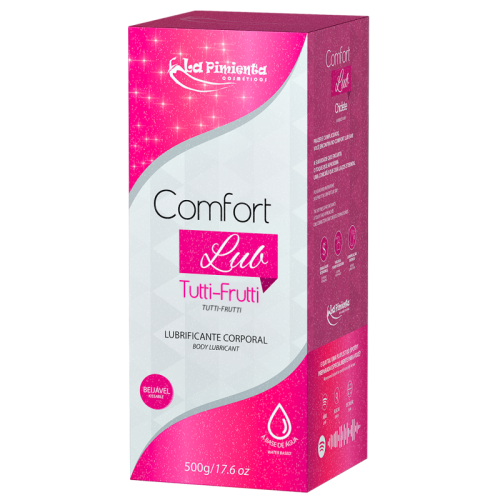 LUBRIFICANTE ÍNTIMO COMFORT LUB - TUTTI-FRUTTI 500g