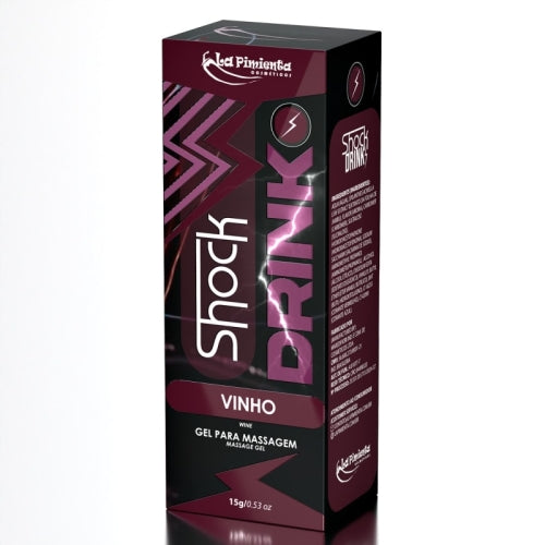 GEL VIBRADRO LÍQUIDO SHOCK DRINK VINHO 15g