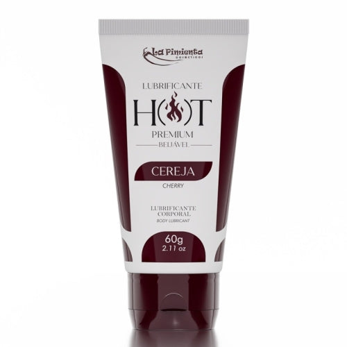 LUBRIFICANTE CORPORAL HOT PREMIUM - CEREJA