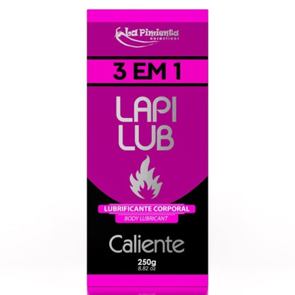 LUBRIFICANTE ÍNTIMO LAPI LUB 3 EM 1 CALIENTE 250g
