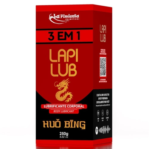 LUBRIFICANTE ÍNTIMO LAPI LUB 3 EM 1 HUO BING 250g