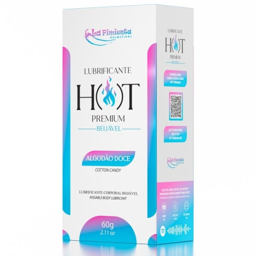 LUBRIFICANTE CORPORAL HOT PREMIUM - ALGODÃO DOCE