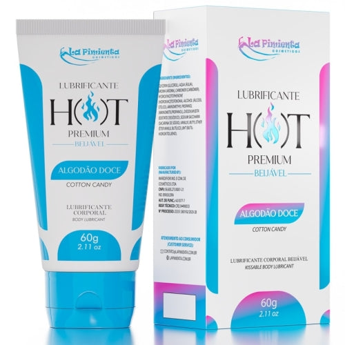 LUBRIFICANTE CORPORAL HOT PREMIUM - ALGODÃO DOCE