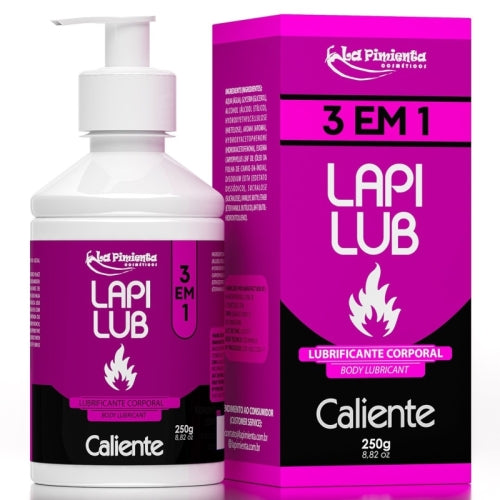 LUBRIFICANTE ÍNTIMO LAPI LUB 3 EM 1 CALIENTE 250g