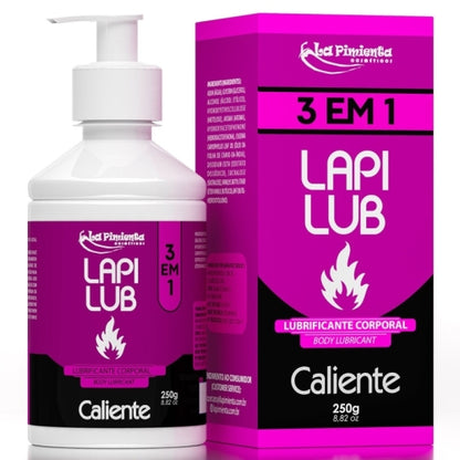 LUBRIFICANTE ÍNTIMO LAPI LUB 3 EM 1 CALIENTE 250g