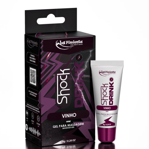 GEL VIBRADOR LÍQUIDO SHOCK DRINK VINHO 8G