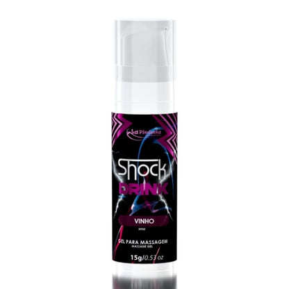 GEL VIBRADRO LÍQUIDO SHOCK DRINK VINHO 15g