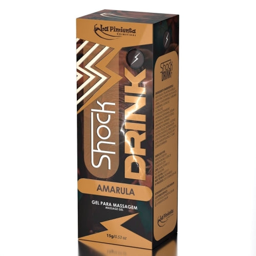 GEL VIBRADOR LÍQUIDO SHOCK DRINK AMARULA 15g