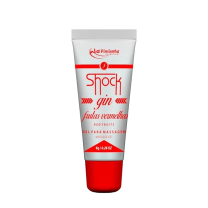 GEL VIBRADOR LÍQUIDO SHOCK GIN - FRUTAS VERMELHAS 8g
