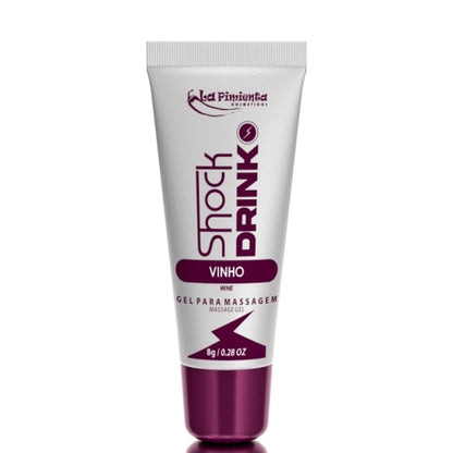 GEL VIBRADOR LÍQUIDO SHOCK DRINK VINHO 8G