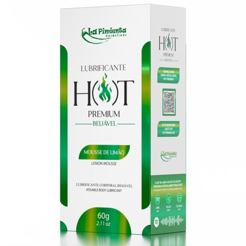 LUBRIFICANTE CORPORAL HOT PREMIUM - MOUSSE DE LIMÃO