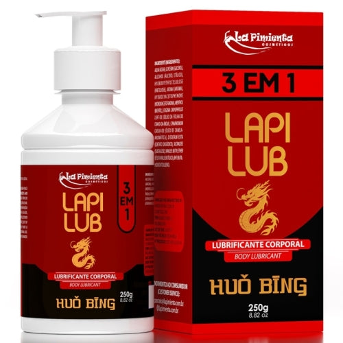 LUBRIFICANTE ÍNTIMO LAPI LUB 3 EM 1 HUO BING 250g