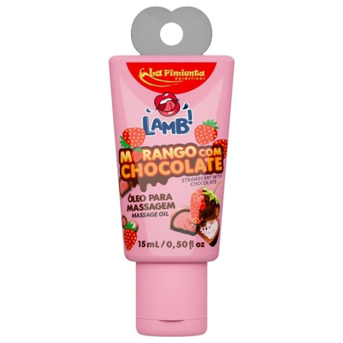 ÓLEO BEIJÁVEL LAMB MORANGO COM CHOCOLATE 15mL