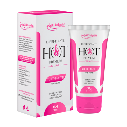 LUBRIFICANTE CORPORAL HOT PREMIUM - TUTTI-FRUTTI