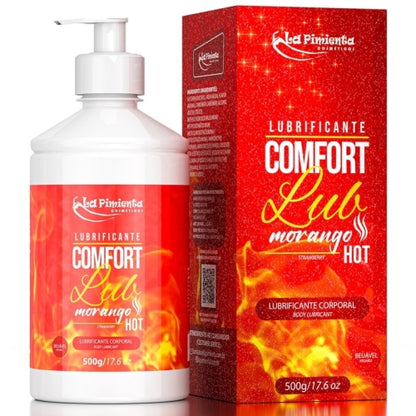 LUBRIFICANTE ÍNTIMO COMFORT LUB - MORANGO HOT 500g