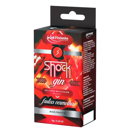 GEL VIBRADOR LÍQUIDO SHOCK GIN - FRUTAS VERMELHAS 8g